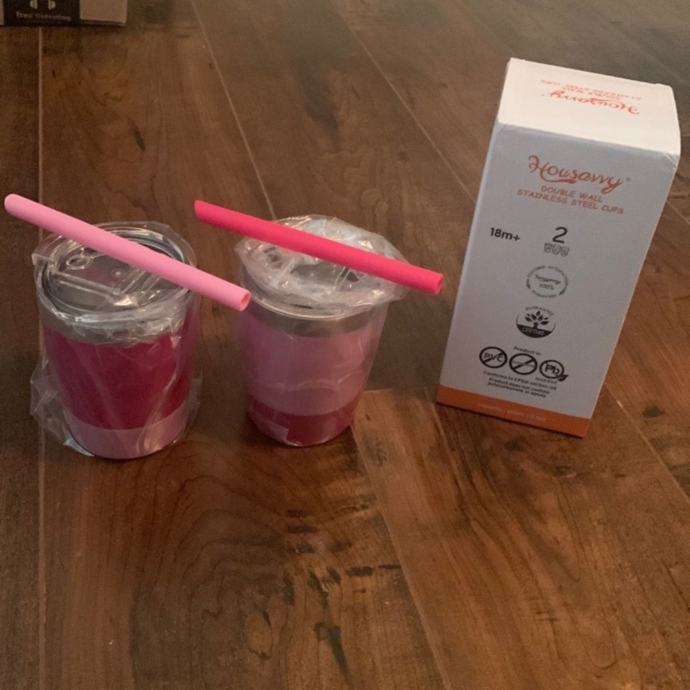 2 stainless steel tumblers